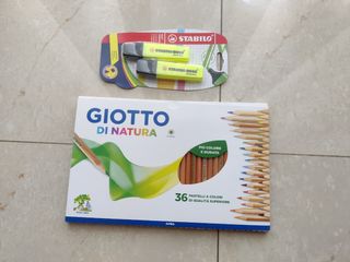 36 Colori Giotto + 2 evidenziatori stabilo