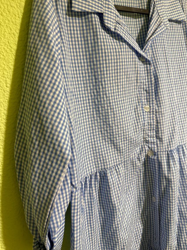 camisa vichy azul