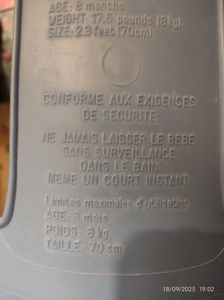 Adaptador bañera de bebe