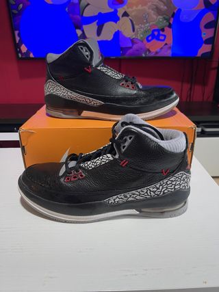 Nike Air Jordan 2.5 Team Black-Cement/Vrsty Red