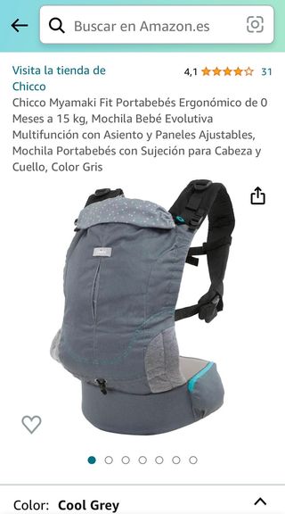 Portabebé Ergonomico de 0 meses a 15 kilos