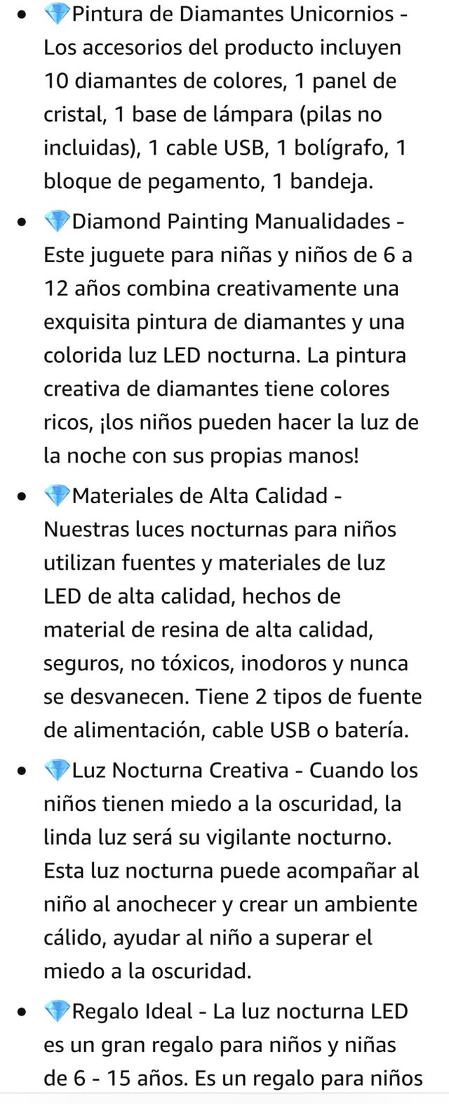 Lámpara LED nocturna 5D. SIN ESTRENAR