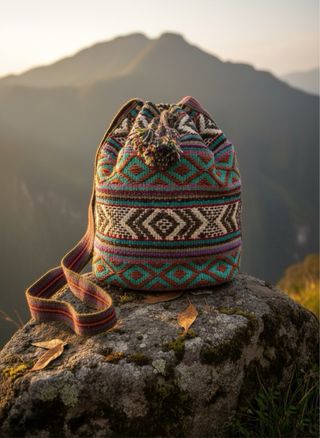 Bolso étnico andino de manta