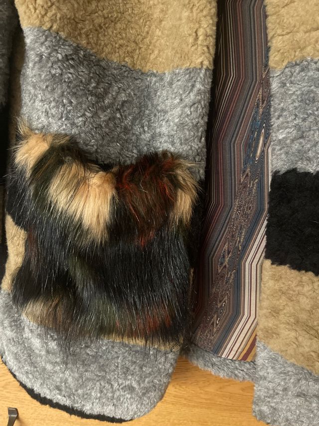 pellicciotto tricolore tgL