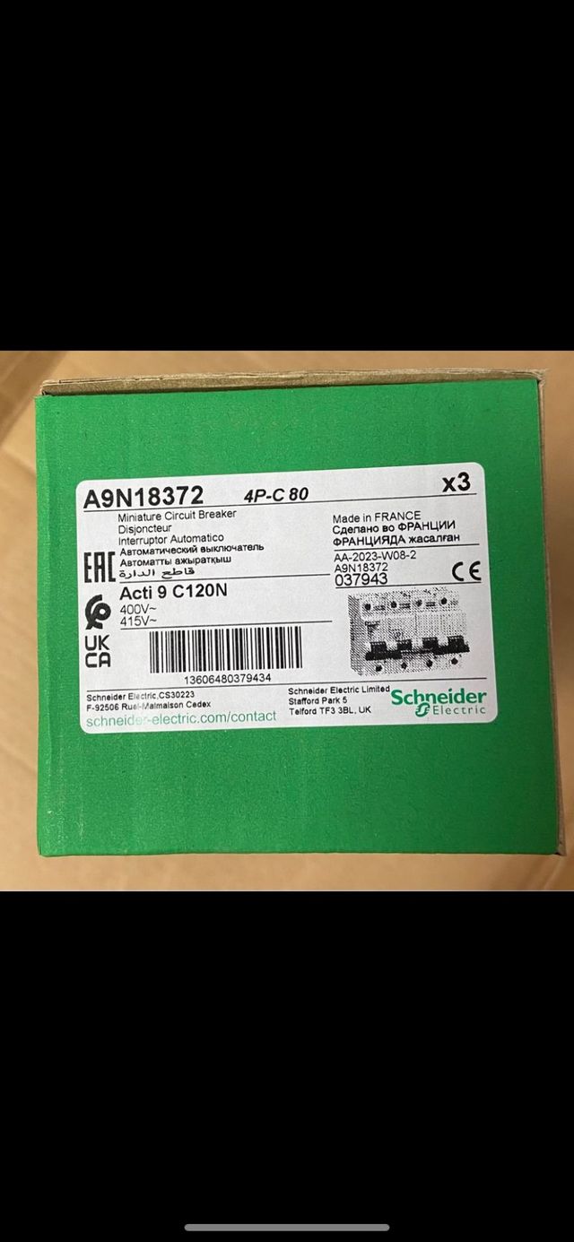 Interruptor automatico C120N 4 polos 80A Curva C