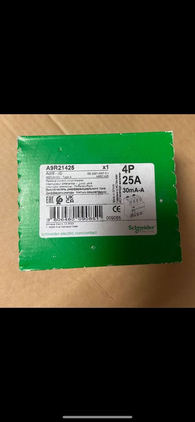 Diferencial Schneider - iLD 4P 25 A 30mA Clase A