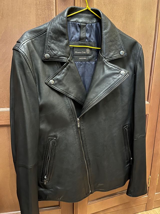 cazadora de piel Massimo Dutti talla L