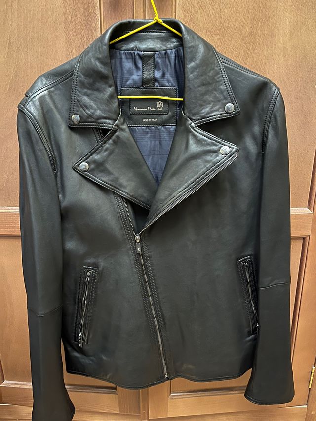 cazadora de piel Massimo Dutti talla L