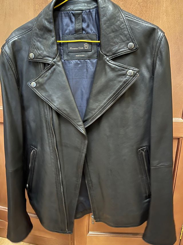 cazadora de piel Massimo Dutti talla L