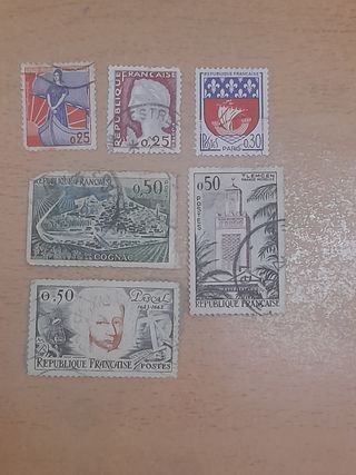 Lote de sellos franceses, 12 euros.