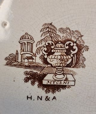 Plato H.N&A Myceni 1853-68 Staffordshire