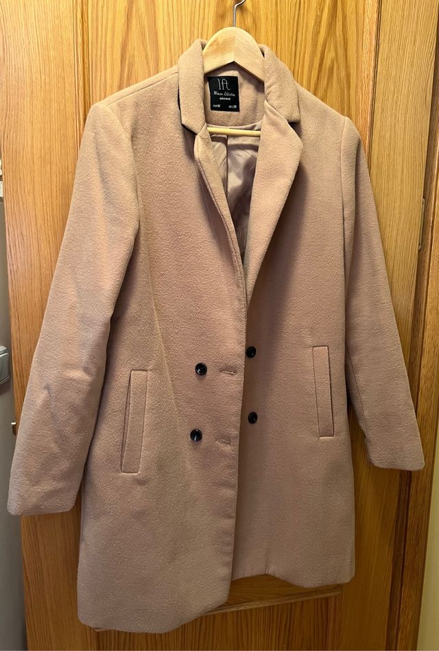 Abrigo paño marrón camel