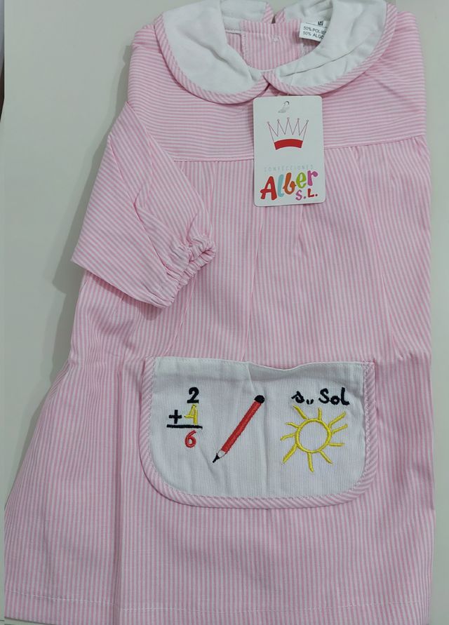 Baby niña rosa con manga larga, talla 0.