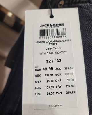 Pantalón Vaquero Negro Jack&Jones
