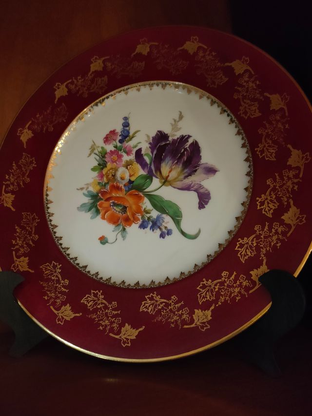 Plato floral decorativo