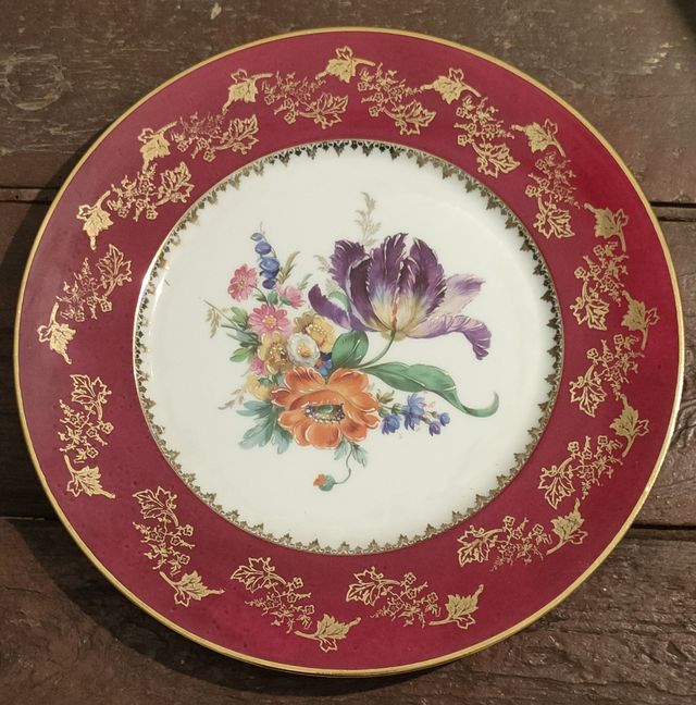 Plato floral decorativo