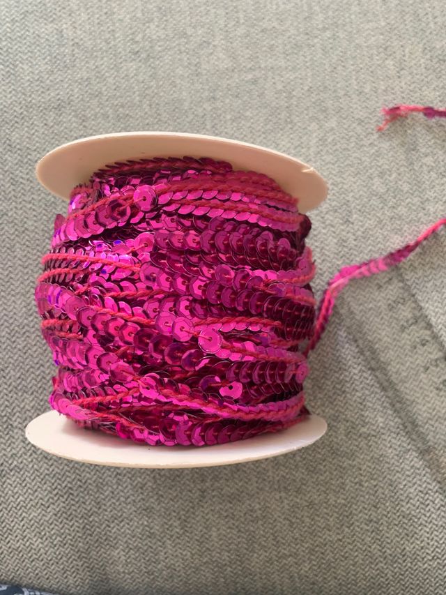 41 m lentejuelas rosas