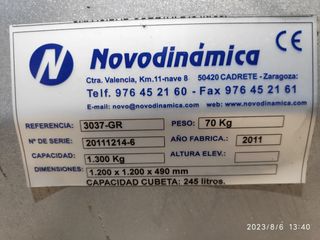 Cubeto estanco de acero galvanizado (como nuevo).