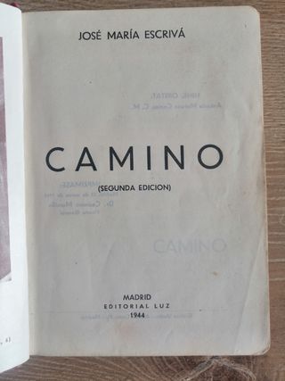Camino. José María Escrivá. 1944