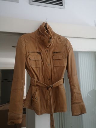 Cazadora cuero mujer