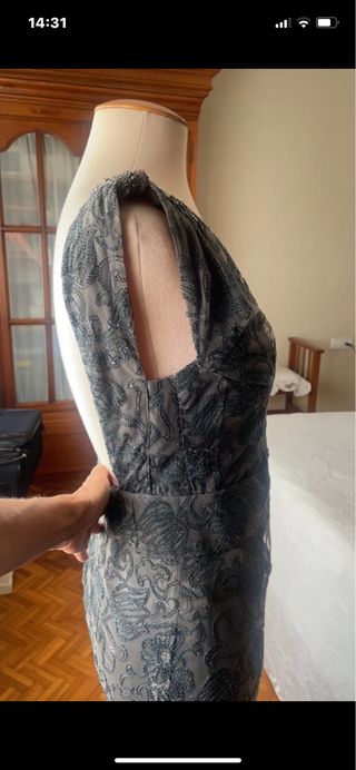 #Vestido #largo #ceremonia #sirena #tejido Cadena