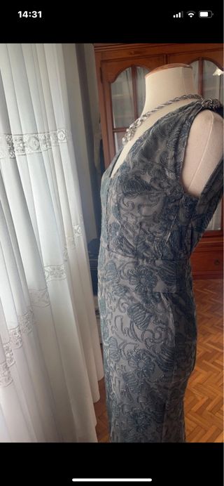 #Vestido #largo #ceremonia #sirena #tejido Cadena