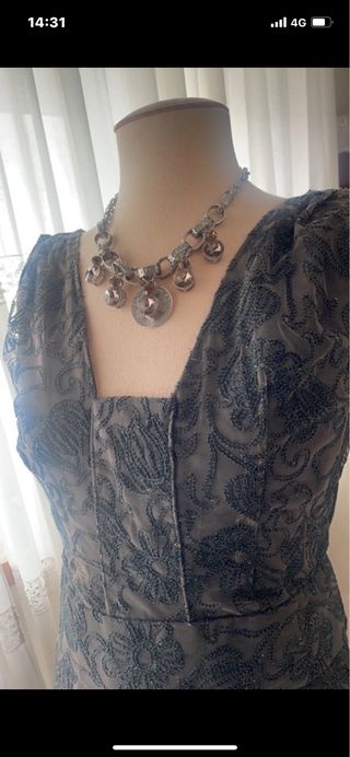 #Vestido #largo #ceremonia #sirena #tejido Cadena