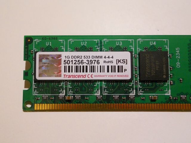 Memoria Ram Transcend 1GB DDR2 533 DIMM 4-4-4