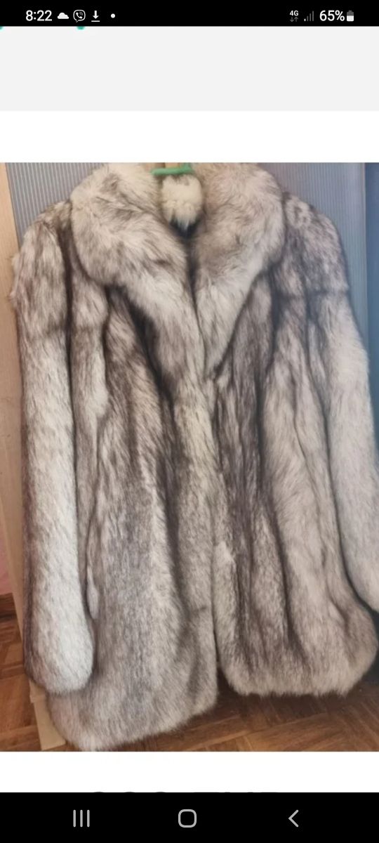 Chaquetón mujer tipo zorro azul