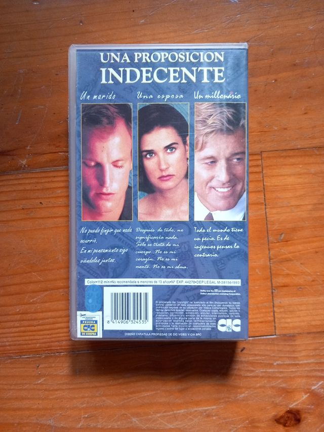Una Proposicion Indecente VHS