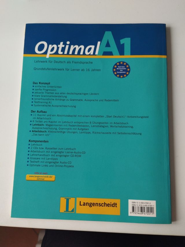 Alemán.Optimal A1.Lehrbuch.Arbeitsbuch.