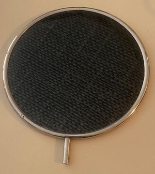 Espejo redondo 18cm x 18cm asa alargada metálica