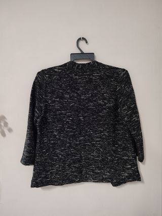 Chaqueta gris negra jaspeada