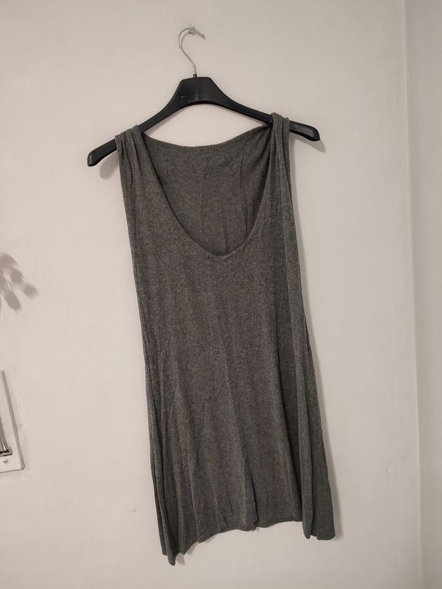 Vestido de punto gris