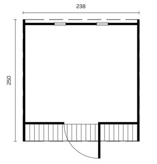 Casa de madera habitación/camping Bianca 6m2