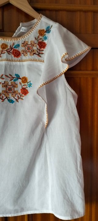 CAMISA BORDADA. 3/4 usos