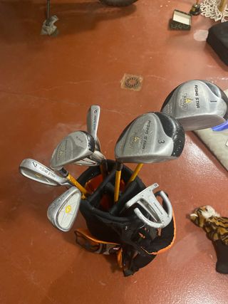 palos golf niño y carro manual 