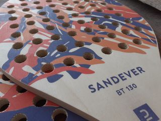 racchette in legno forato piu palla