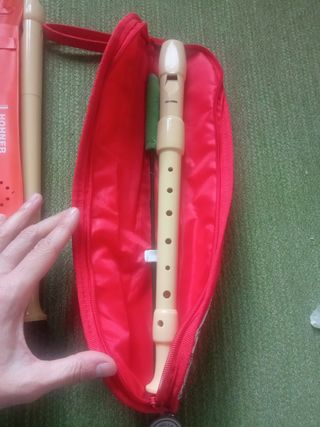 2 Flautas dulces HOHNER y funda Hallo Kitty nueva