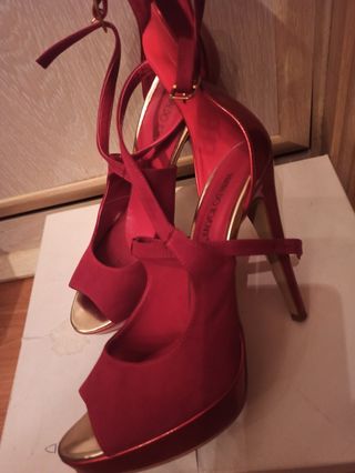 Sandalias tacon rojo