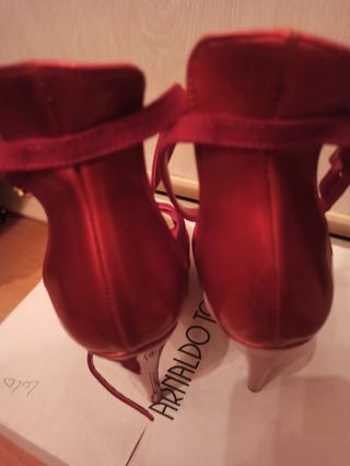 Sandalias tacon rojo