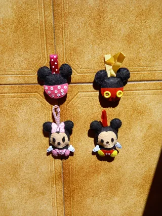 Mickey y Minnie Mouse en fieltro