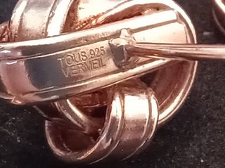 Tous pendientes Tous, plata vermeil y perla