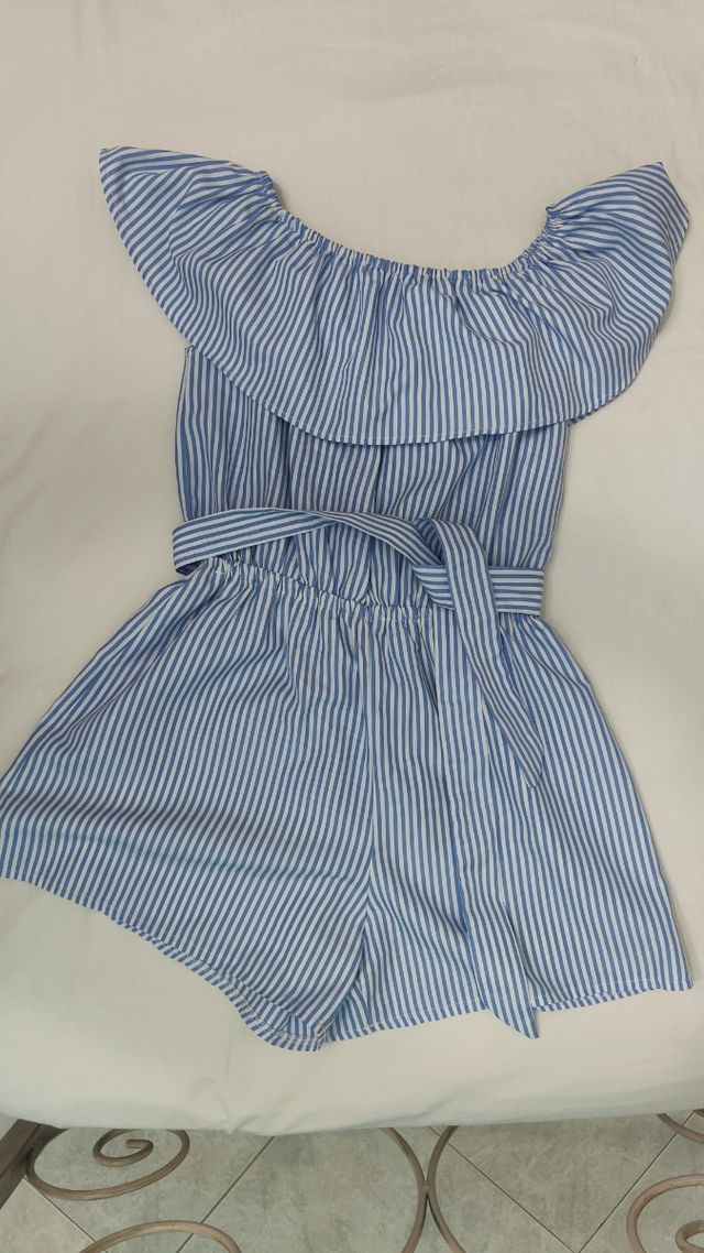 Tutina strisce bianche e azzurre