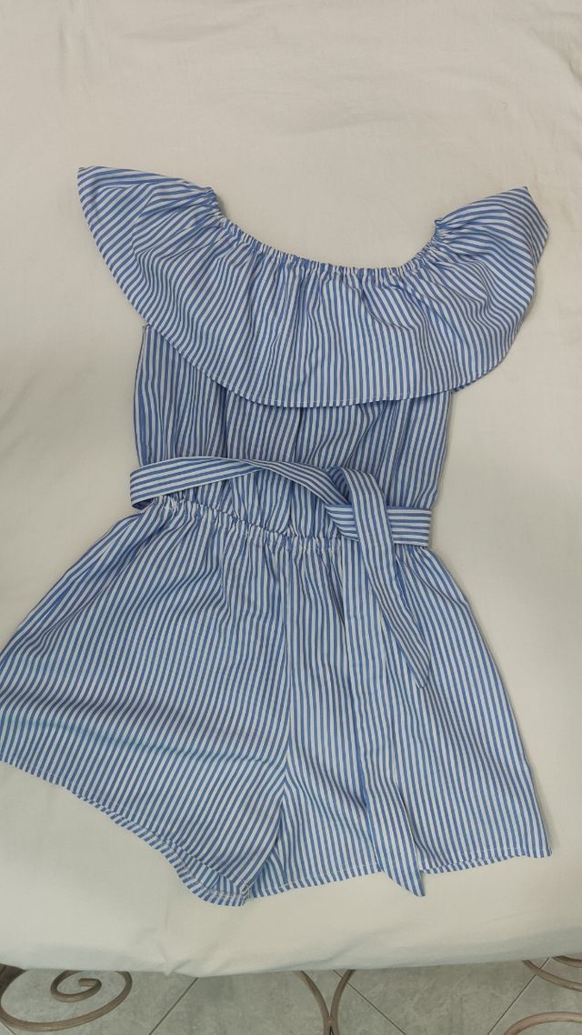 Tutina strisce bianche e azzurre