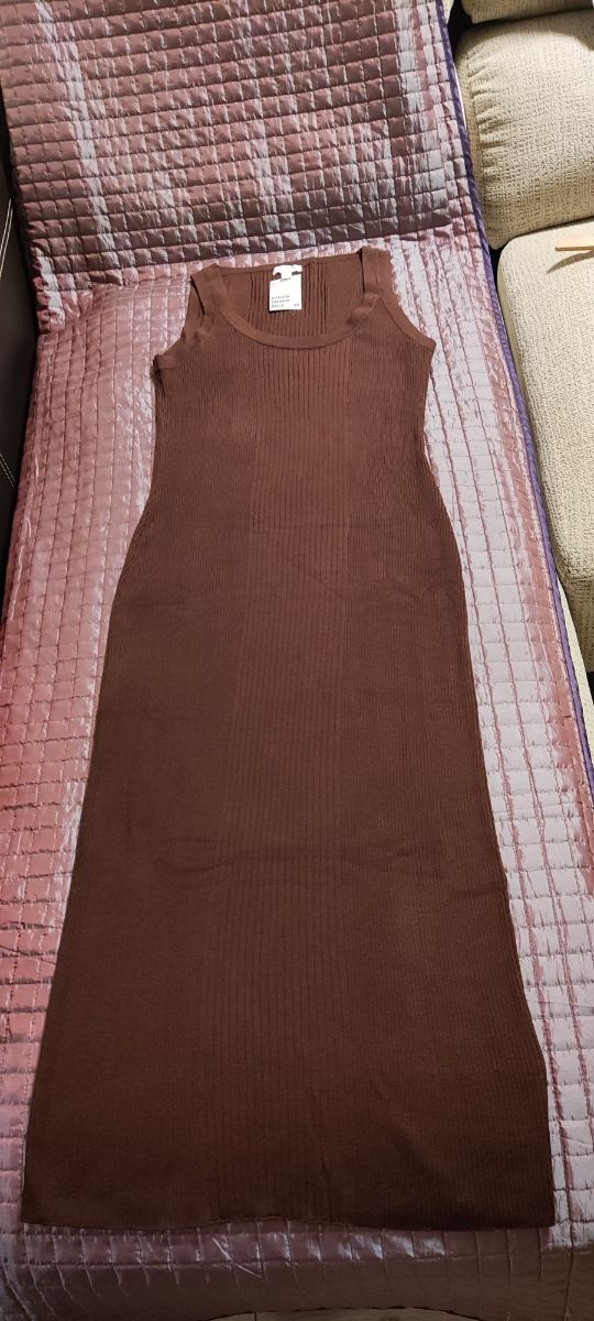 Vestido punto canalé H&M