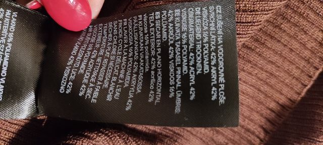 Vestido punto canalé H&M