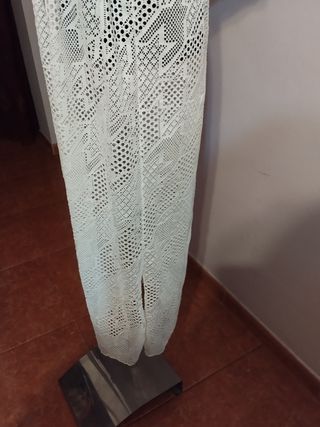 Kimono blanco de ganchillo