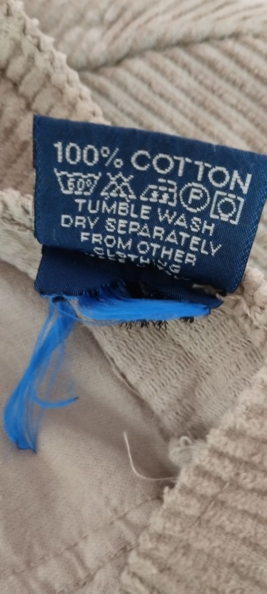 Pantaloni a zampa in velluto beige 40 42