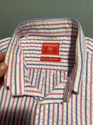 Camisa caballero manga larga y bolsillo